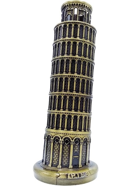 Vintage Metal Italya Pisa Kulesi Biblo Antik Bronz 18 cm indirimleri