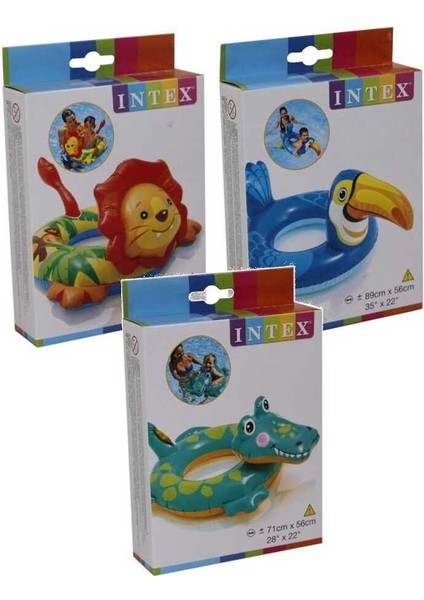 Hayvan Figürlü Simit 58221 Timsah-Dodo-Aslan-Lama-Unıcorn Renkli Deniz Havuz Simidi 3-6 Yaş