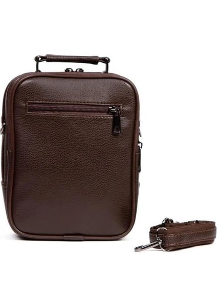 Erkek Deri Çelik Kasalı Kapaklı Omuz Ve El Çantası (17X22CM) newpolo188 - Kahverengi indirimleri