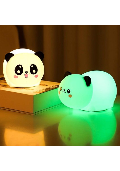 Gülümseyen Panda LED Silika Jel Gece Lambası fiyatları