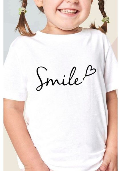 Kız Çocuk Pamuk Smile Çocuk T-Shirt