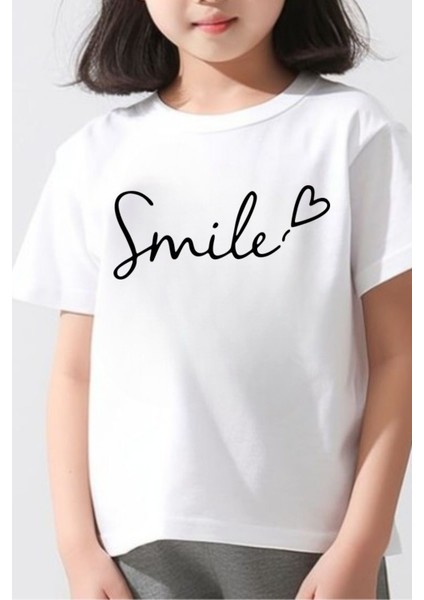 Kız Çocuk Pamuk Smile Çocuk T-Shirt