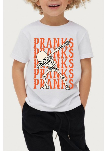 Çocuk Pamuk Pranks Kız Erkek Çocuk T-Shirt