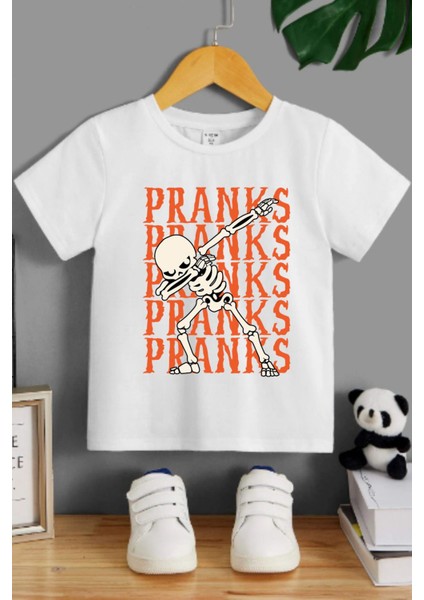 Çocuk Pamuk Pranks Kız Erkek Çocuk T-Shirt