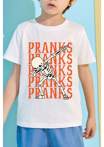 Çocuk Pamuk Pranks Kız Erkek Çocuk T-Shirt