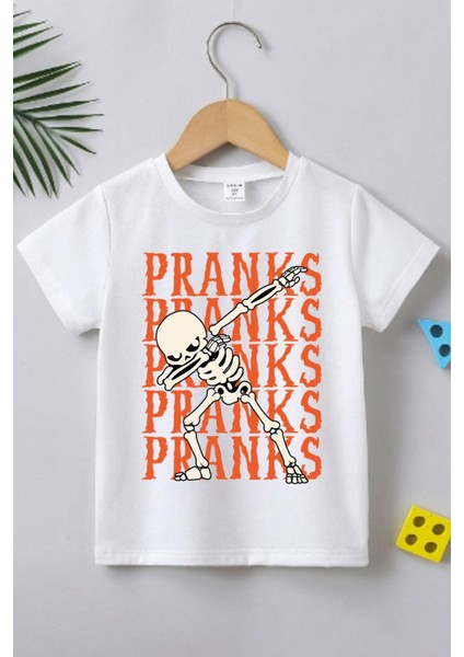 Çocuk Pamuk Pranks Kız Erkek Çocuk T-Shirt