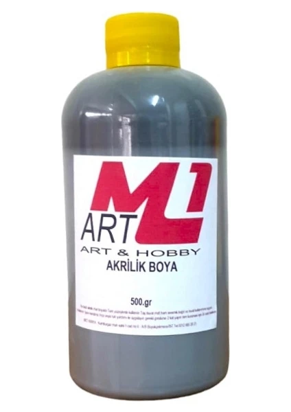 M1 Art Akrilik Boya 500 gr Ahşap Tuval Seramik Duvar taş