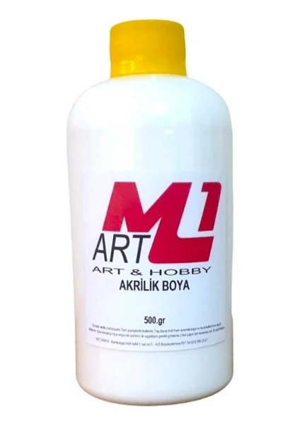 M1 Art Akrilik Boya 500 gr Ahşap Tuval Seramik Duvar taş