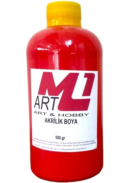 M1 Art Akrilik Boya 500 gr Ahşap Tuval Seramik Duvar taş