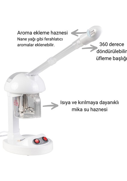 DT-03A Masaüstü Vapozon Yüz Cilt Buhar Makinesi Ozonlu Cilt Bakımı Profesyonel - Taşınabilir