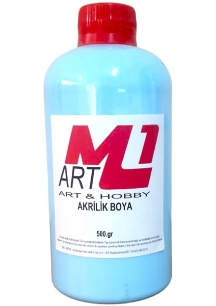 M1 Art Akrilik Boya 500 gr Ahşap Tuval Seramik Duvar taş