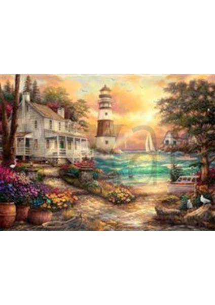 Fener Kenarındaki Eski Ev Elmas Mozaik Puzzle Tablo Diamond Türkiye 71 x 53 cm