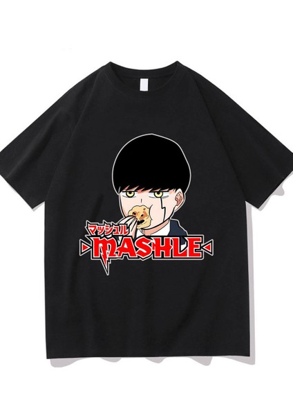 Mashle Siyah Tişört