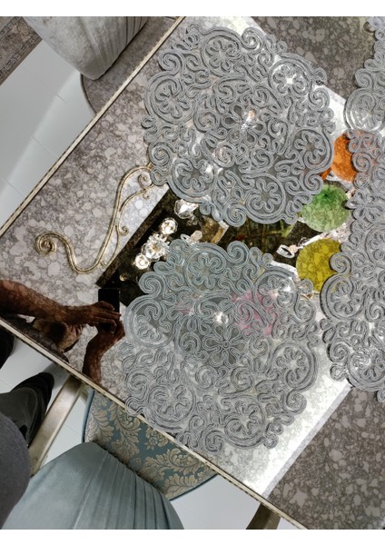 Amerikan Servis Nakış Lüks Supla Sarmaşık Masa ve Sunum Takımı Çeyizlik modelleri
