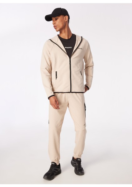 Bej Erkek Kapüşonlu Relaxed Sweatmont DS4M-SWT3232