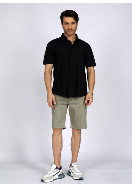Regular Fit Siyah Erkek Gömlek 242 Lcm 241012 Andre Siyah