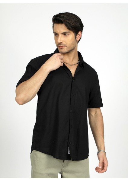 Regular Fit Siyah Erkek Gömlek 242 Lcm 241012 Andre Siyah fiyatları