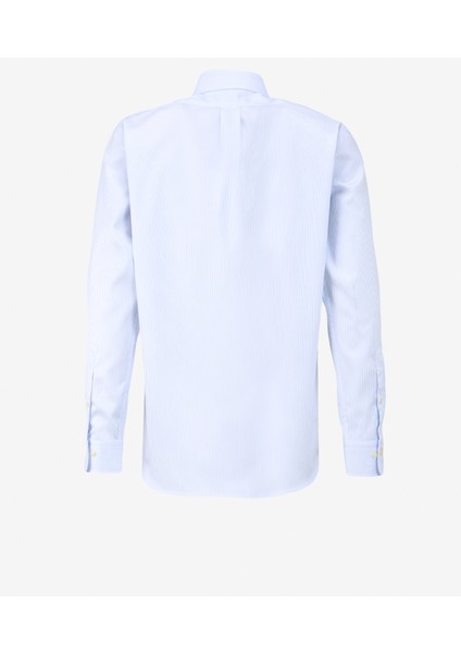 Regular Fit Klasik Yaka Mavi - Beyaz Erkek Gömlek BBSS24MSH012 fiyatları