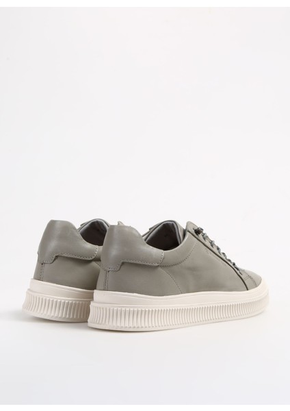 Gri Erkek Deri Sneaker Bruyne M modelleri