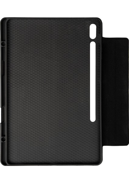 For Samsung Galaxy Tab S7 Plus T970 Uyumlu Tablet Kılıfı ve Klavyesi Standlı Touchpadli Bluetooh Bağlantılı Q Klavye (Türkçe Karakter Destekli)