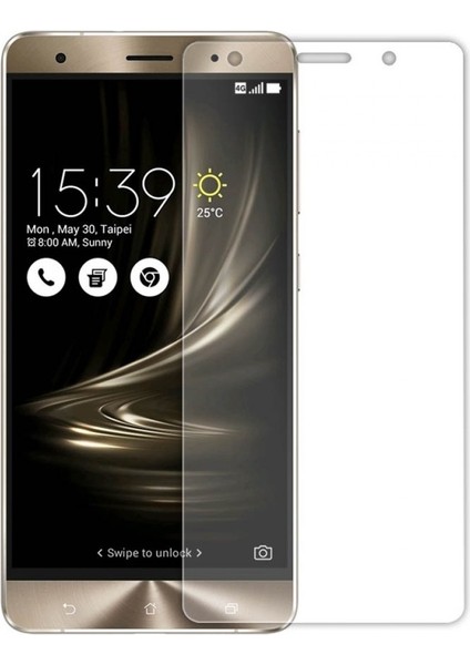 Asus Zenfone 3 Delüxe ZS570KL Uyumlu Ekran Koruyucu Screen Protector Tempered Glass Kristal Netliğinde %100 Hd Görüntü, Yüksek Kalite Kırılmaz Temperli Cam