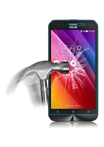 Asus Zenfone 2 Laser ZE500KL Uyumlu Ekran Koruyucu Screen Protector Tempered Glass Kristal Netliğinde %100 Hd Görüntü, Yüksek Kalite Kırılmaz Temperli Cam