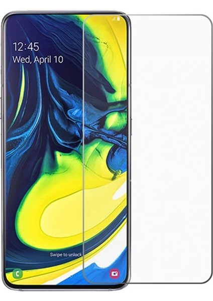 Samsung Galaxy A80 Uyumlu Ekran Koruyucu Screen Protector Tempered Glass Kristal Netliğinde %100 Hd Görüntü, Yüksek Kalite Kırılmaz Temperli Cam