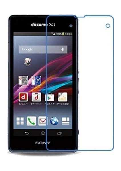 Sony Xperia Z1 Compact Uyumlu Ekran Koruyucu Screen Protector Tempered Glass Kristal Netliğinde %100 Hd Görüntü, Yüksek Kalite Kırılmaz Temperli Cam