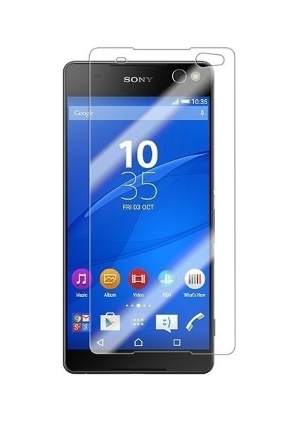 Sony Xperia C5 Ultra Uyumlu Ekran Koruyucu Screen Protector Tempered Glass Kristal Netliğinde %100 Hd Görüntü, Yüksek Kalite Kırılmaz Temperli Cam