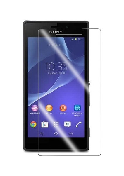 Sony Xperia M2 Uyumlu Ekran Koruyucu Screen Protector Tempered Glass Kristal Netliğinde %100 Hd Görüntü, Yüksek Kalite Kırılmaz Temperli Cam