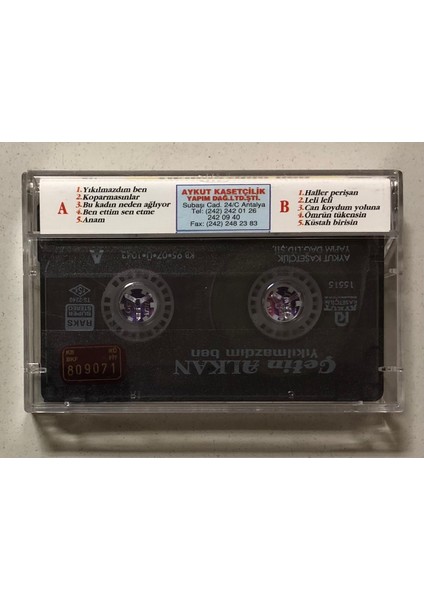 Çetin Alkan – Yıkılmazdım Ben Kaset (Orjnal Dönem Baskı Kaset) fiyatları