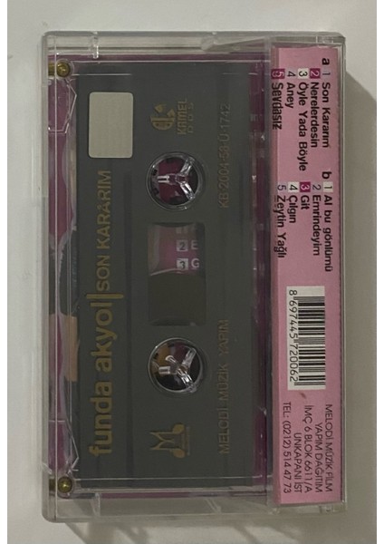 Funda Akyol - Son Kararım Kaset (Orjnal Dönem Baskı Kaset)