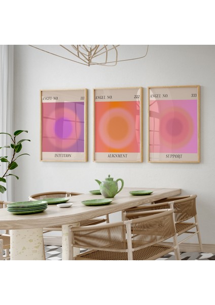 Ahşap Çerçeveli Modern Duvar Tablosu 3'lü Set. Pablo Picasso Minimal Duvar Sanatı.