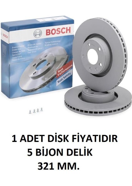 Fren Diski Ön Audi A6 C6 2006/2011 A8 D3 2002-2010 4F0615301E 0986479300 Bosch