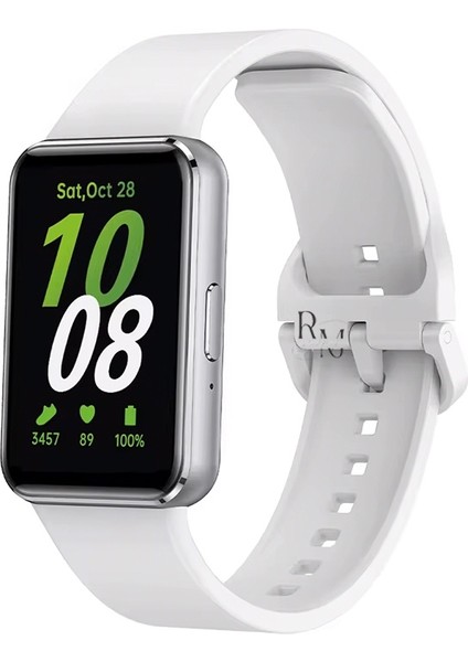 Samsung Galaxy Fit 3 Ile Uyumlu Silikon Spor Kordonlu Klasik Kayış Kordon
