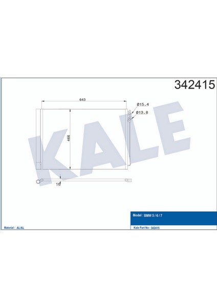 Klima Radyatoru Bmw F10 F01 N47 N57 B47 B57 18051