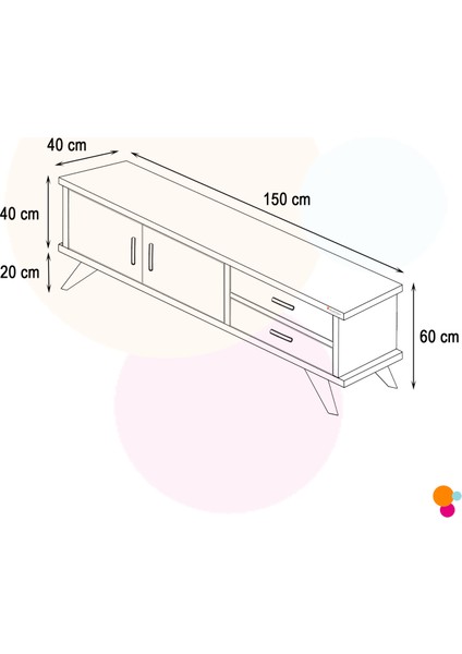 Claros Tv Sehpası Tv Ünitesi 150X40X60 cm Tv Standı fiyatları