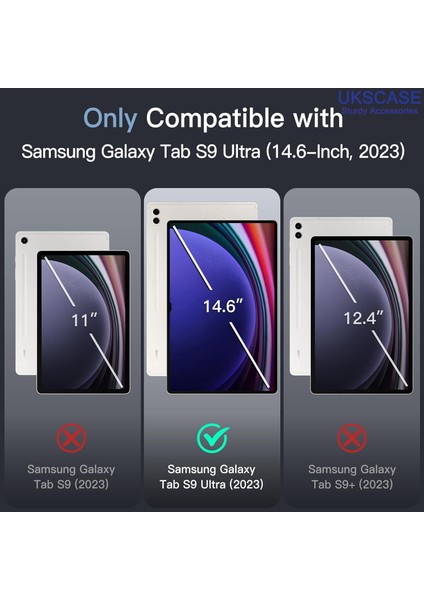 Samsung Galaxy Tab S9 Ultra 14.6'' Uyumlu Buzlu Şeffaf Kılıf