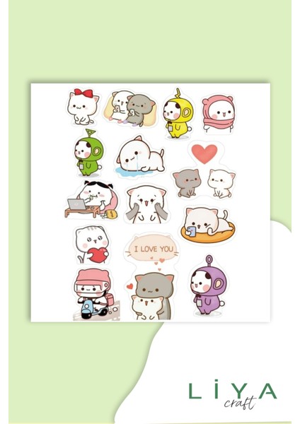 Sevimli Vektör Kedi Planner Ajanda Bullet Journal Için Uygun Set