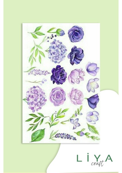 Flower Sticker Planner Ajanda Bullet Journal Için Uygun Set