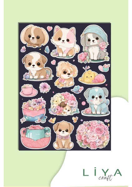 Sevimli Kedi Sticker Planner Ajanda Bullet Journal Için Uygun Set