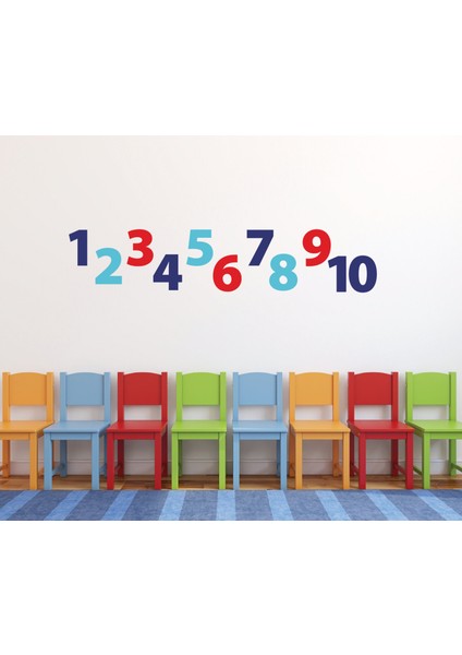 DUVAR ÇIKARTMA STICKER DEKORATİF DUVAR KAĞIDI,SÜS RAKAMLI DESEN PVC 48X33X0,5CM