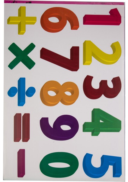 DUVAR ÇIKARTMA STICKER DEKORATİF DUVAR KAĞIDI,SÜS RAKAMLI DESEN PVC 48X33X0,5CM