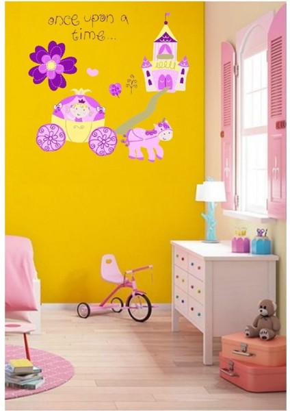 DUVAR ÇIKARTMA STICKER DEKORATİF DUVAR KAĞIDI,SÜS PRENSES DESENLİ PVC 70X50X0,5CM