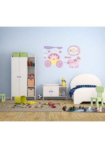 DUVAR ÇIKARTMA STICKER DEKORATİF DUVAR KAĞIDI,SÜS PRENSES DESENLİ PVC 70X50X0,5CM
