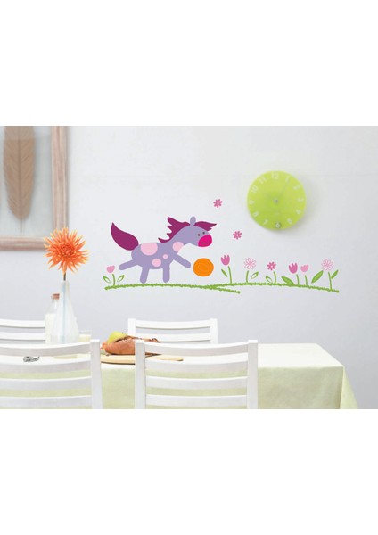 DUVAR ÇIKARTMA STICKER DEKORATİF DUVAR KAĞIDI,SÜS KÜÇÜK AT DESENLİ PVC 70X50X0,5CM