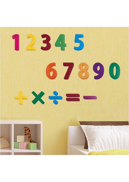 DUVAR ÇIKARTMA STICKER DEKORATİF DUVAR KAĞIDI,SÜS İKİ ADET RAKAMLI DESEN PVC 48X33X0,5CM