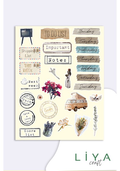 To Do List Sticker Planner Ajanda Bullet Journal Için Uygun Set