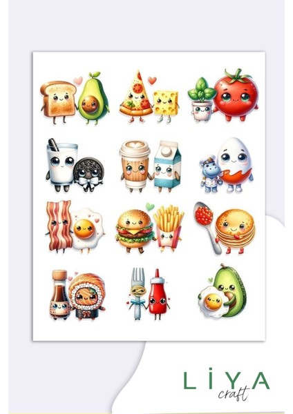 Baby Breakfast Sticker Planner Ajanda Bullet Journal Için Uygun Set