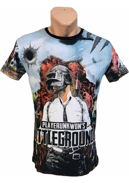 Dijital Baskı Pubg Palyer Gamer Tshirt